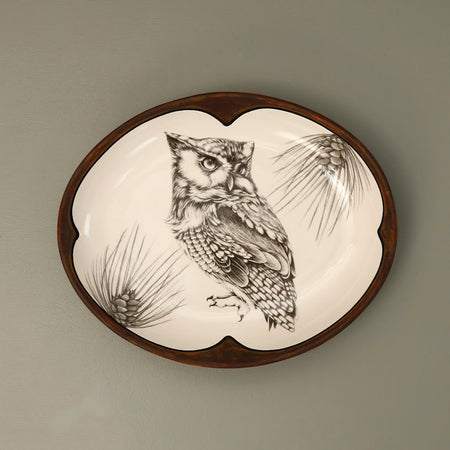 Laura Zindel Small Serving Dish / Screech Owl
