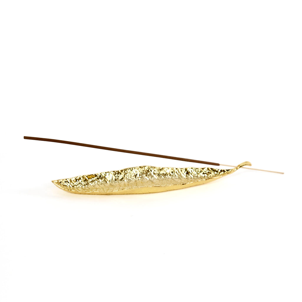 Leaf Incense Holder / Golden Leaf