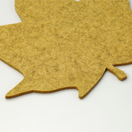 Graf Lantz Autumn Leaf Felt Trivet / Ochre