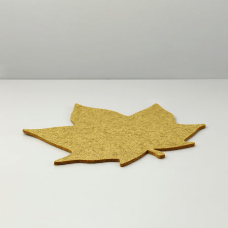 Graf Lantz Autumn Leaf Felt Trivet / Ochre