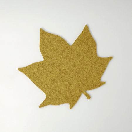 Graf Lantz Autumn Leaf Felt Trivet / Ochre