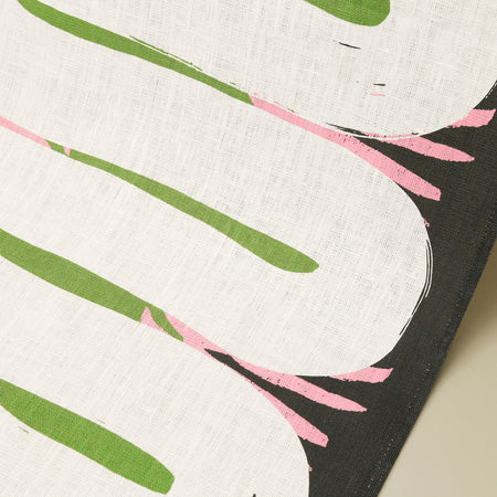 Leila Simon Hayes Table Runner / River Black & White