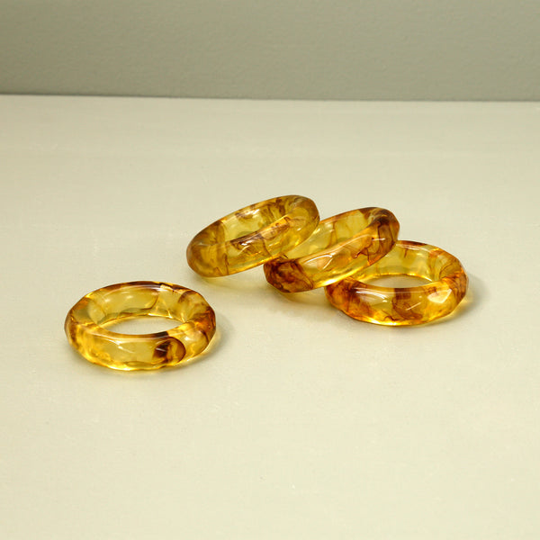 Lemon Napkin Rings  / 4pc