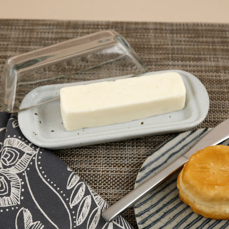 Lessie Butter Dish / White Salt