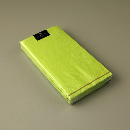 Paper Guest Napkins / Lime Gold Stripe