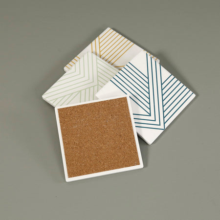 Linea Soak up Ceramic Coaster Set (4pc)