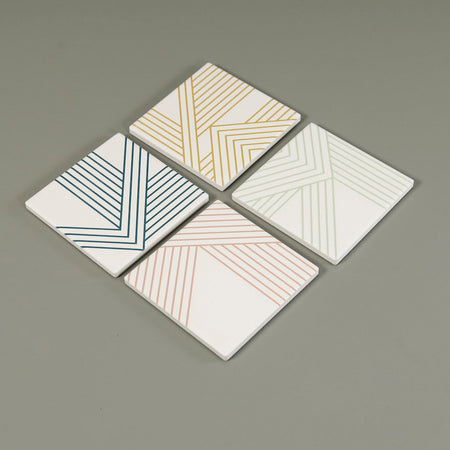 Linea Soak up Ceramic Coaster Set (4pc)