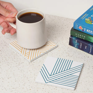 Linea Soak up Ceramic Coaster Set (4pc)