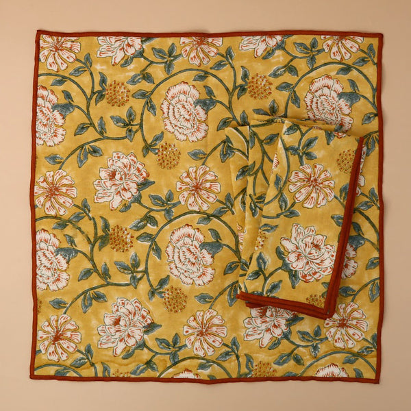 Linen Dahlia Napkin Set / 4 pc