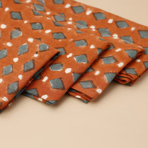 Linen Lozenge Napkin Set / 4 pc
