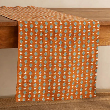 Linen Lozenge Table Runner