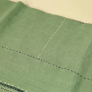 Linen Nestle Retro Green Tablecloth
