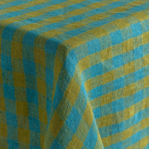 Linen Rosado Green Tablecloth