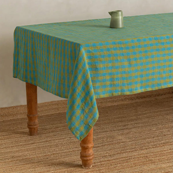 Linen Rosado Green Tablecloth