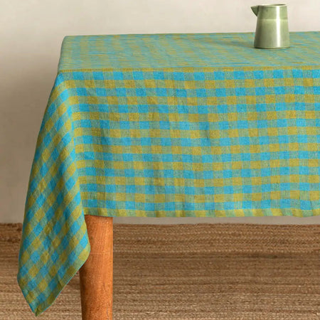 Linen Rosado Green Tablecloth