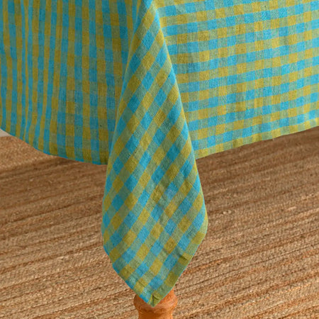 Linen Rosado Green Tablecloth