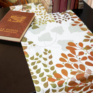 Linen Table Runner / Foliage 19" x 58"