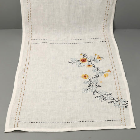 Linen Tendril Table Runner