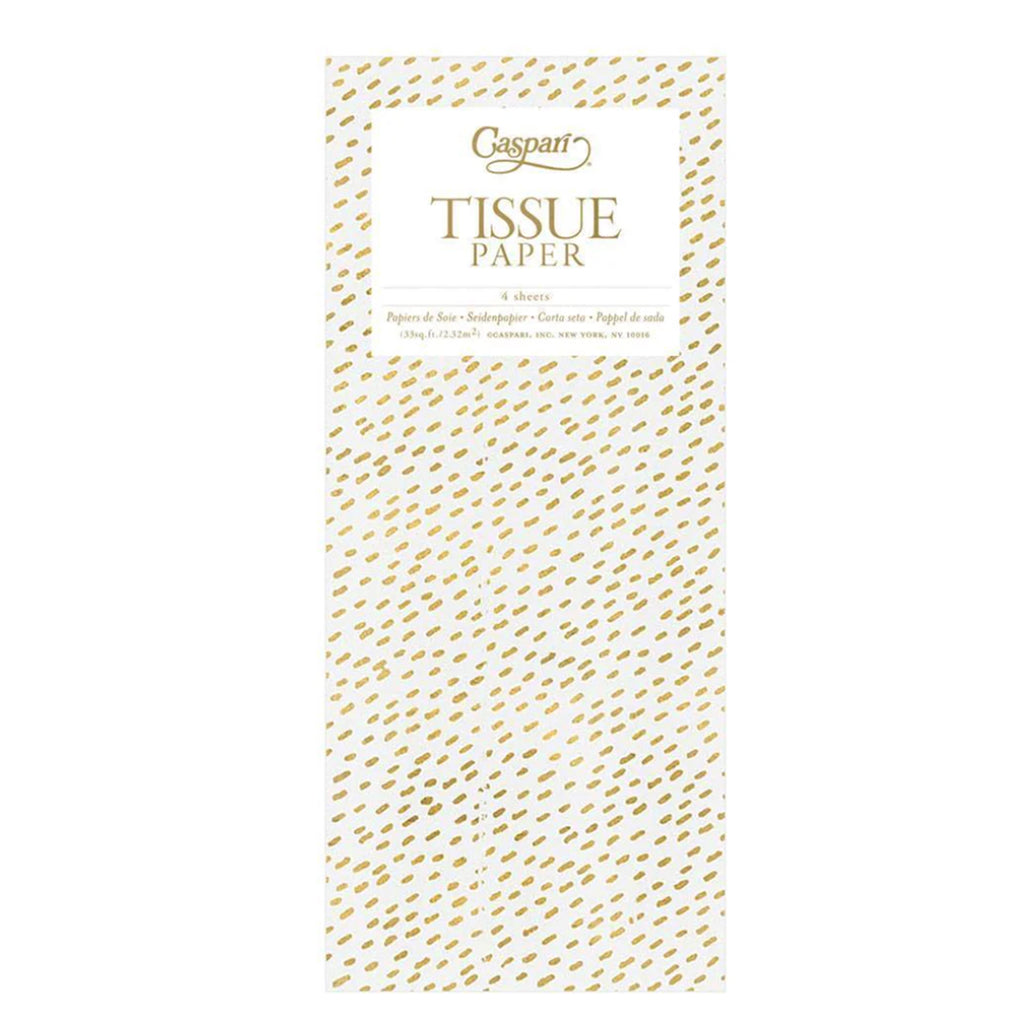 Tissue Paper Sheets / Little Dash White & Gold