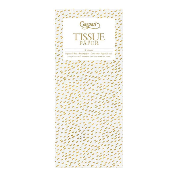 Tissue Paper Sheets / Little Dash White & Gold