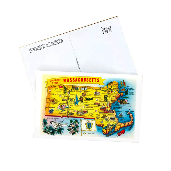 Vintage Style Berkshires Postcard / Greetings From Massachusetts