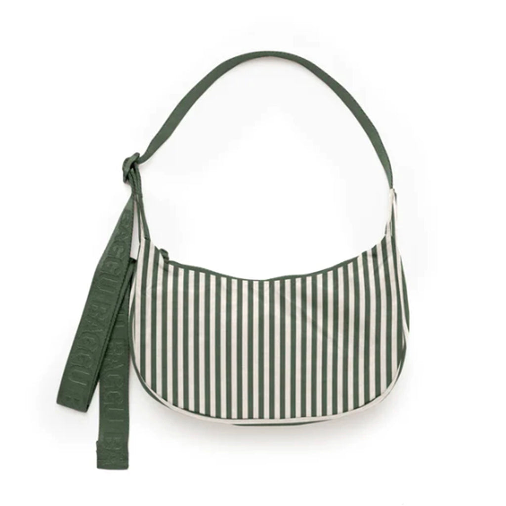 Baggu Medium Crescent Bag / Sage Stripe