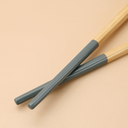 Bamboo Salad Servers / Dove Blue