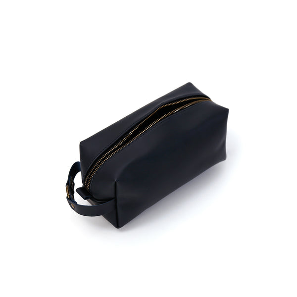 Vegan Leather Toiletry Bag / Blueberry