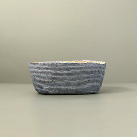 Makaua Palm Leaf Oval Bread Basket / Solid Cielo