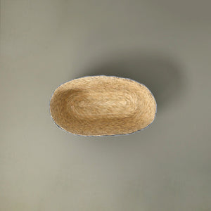 Makaua Palm Leaf Oval Bread Basket / Solid Cielo