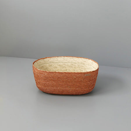 Makaua Palm Leaf Oval Bread Basket / Solid Petalo