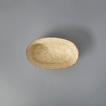 Makaua Palm Leaf Oval Bread Basket / Solid Petalo