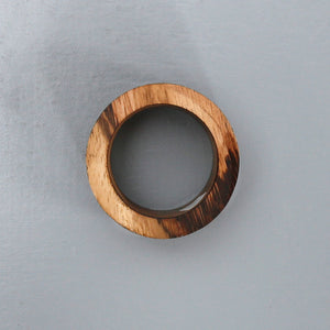 Mango Wood Napkin Ring / Straight Edge