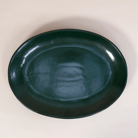 Marcus Oval Serving Platter/ Dark Green
