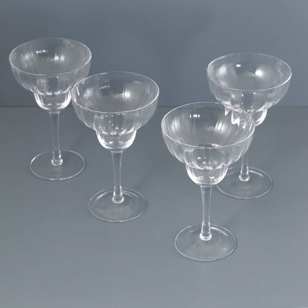 Ribbed Optic Magarita Glass / Set of 4