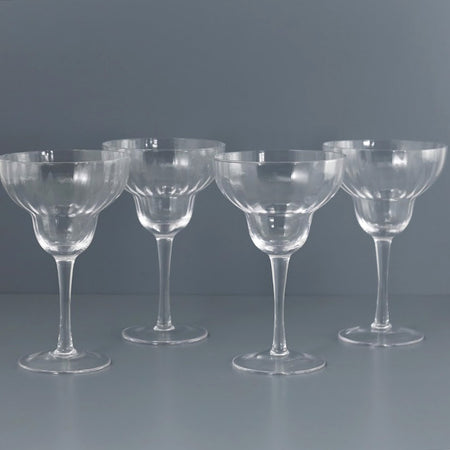Ribbed Optic Magarita Glass / Set of 4