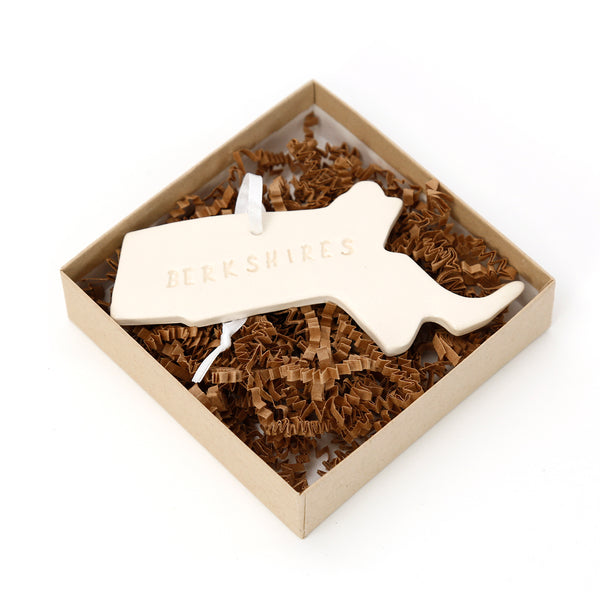 Handmade Ceramic Ornament / Massachusetts