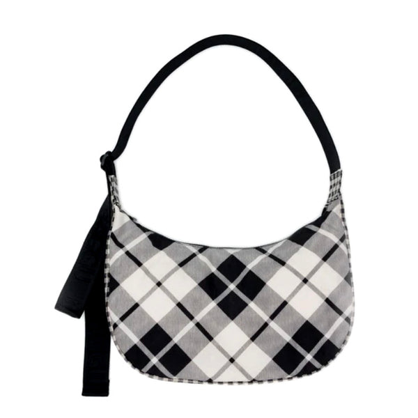 Baggu Medium Crescent Bag / Mixed Plaid
