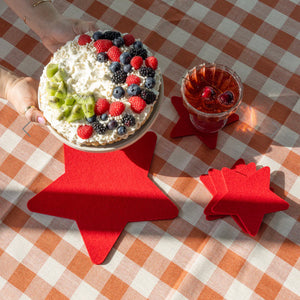 Graf Lantz Felt Trivet / Red Star
