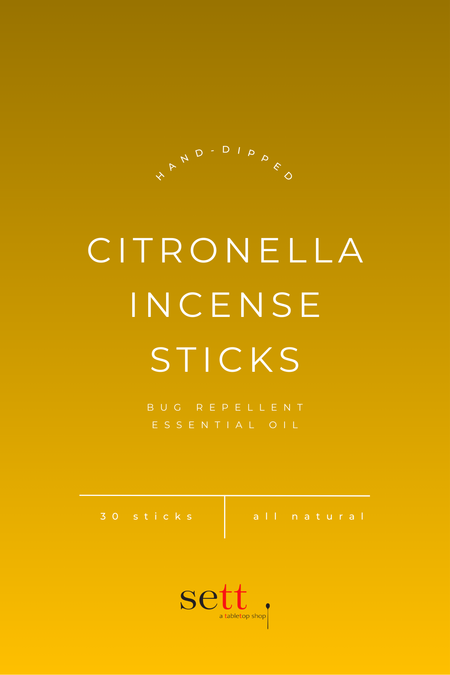 Sett House-Made Bug Repellent Incense / Citronella