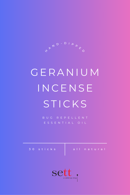 Sett House-Made Bug Repellent Incense / Geranium