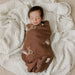 Cotton Swaddle Blanket / Mocha Deer