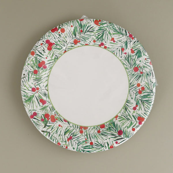 Caspari Paper Dinner Plates / Modern Pine