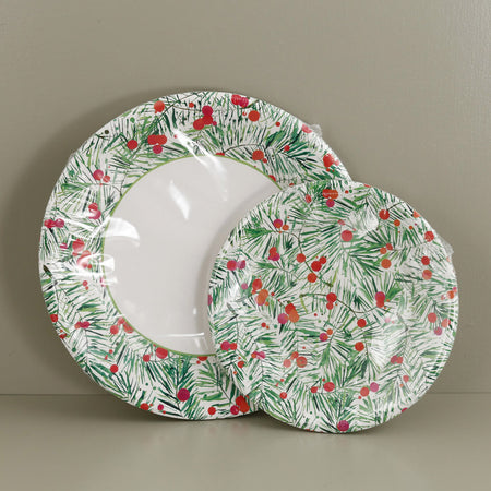 Caspari Paper Salad & Dessert Plates / Modern Pine