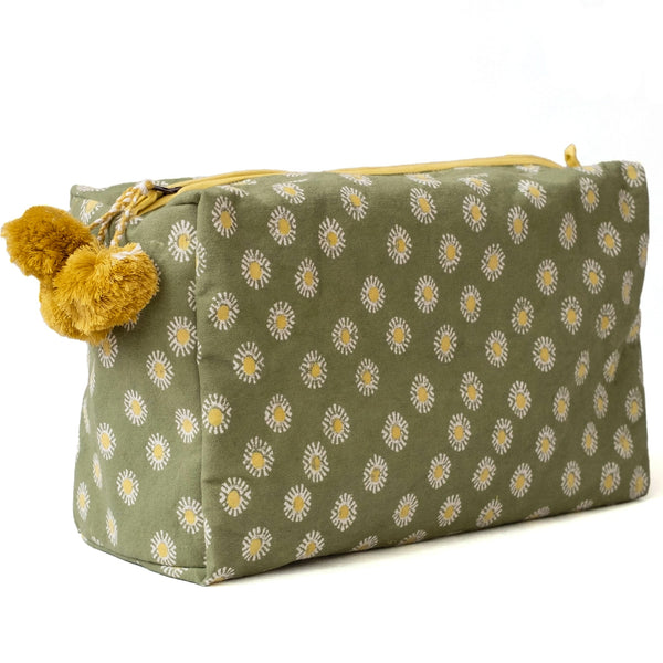 Block Print Toiletry Bag / Rosa Moss