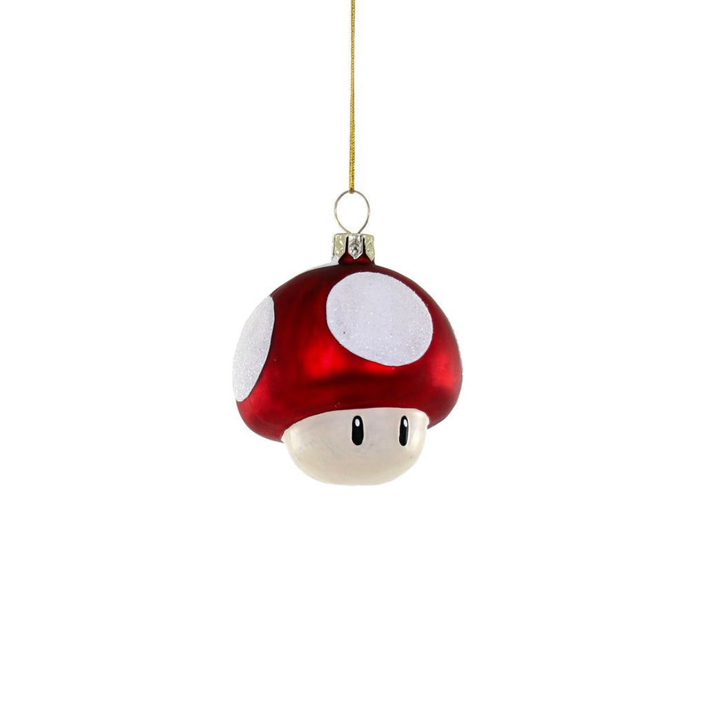 Mario Mushroom Glass Ornament