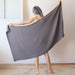 Luxury Muslin Bath Linens / Dark Grey