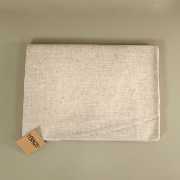 Natural Linen Poly Blend Tablecloth / Round