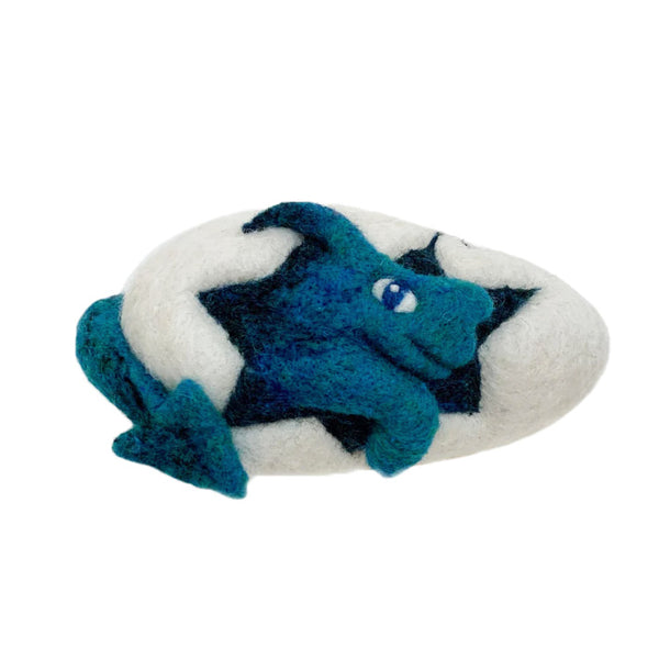 Needle Felting Kit / Dragon Hatchling Blue