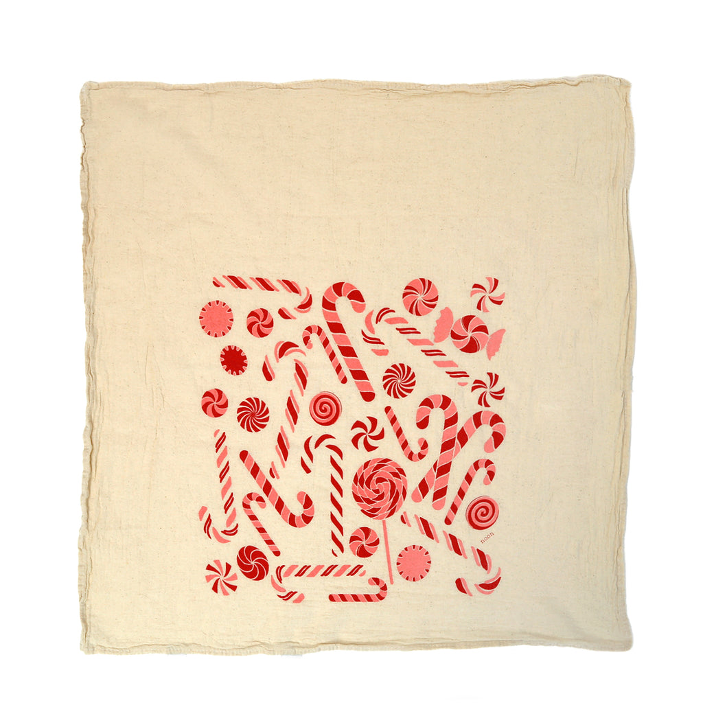 Noon Designs Organic Kitchen Towel / Candy Canes